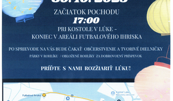 Fotka - Lampiónový pochod - 30.10.2025 o 17:00 hod.